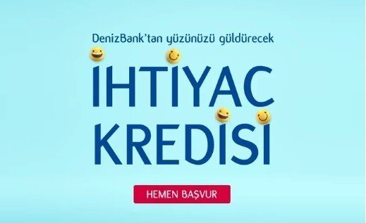 Denizbank 60 Ay Vadeli Evraksız Web’de Kredi Fırsatı