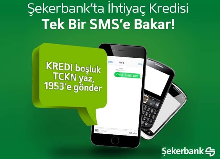 Şekerbank’ ta Şubeye Gitmeden SMS ile Hızlı Kredi