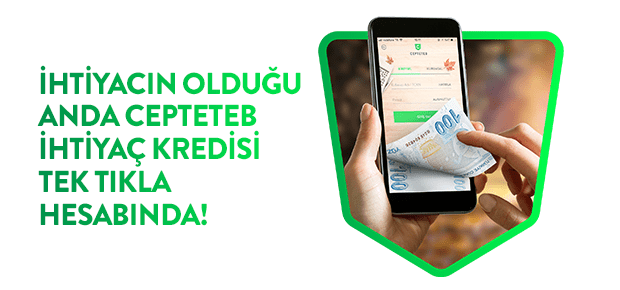 Cepteteb 50.000 TL Şubeye Gitmeden Hoşgeldin Kredisi